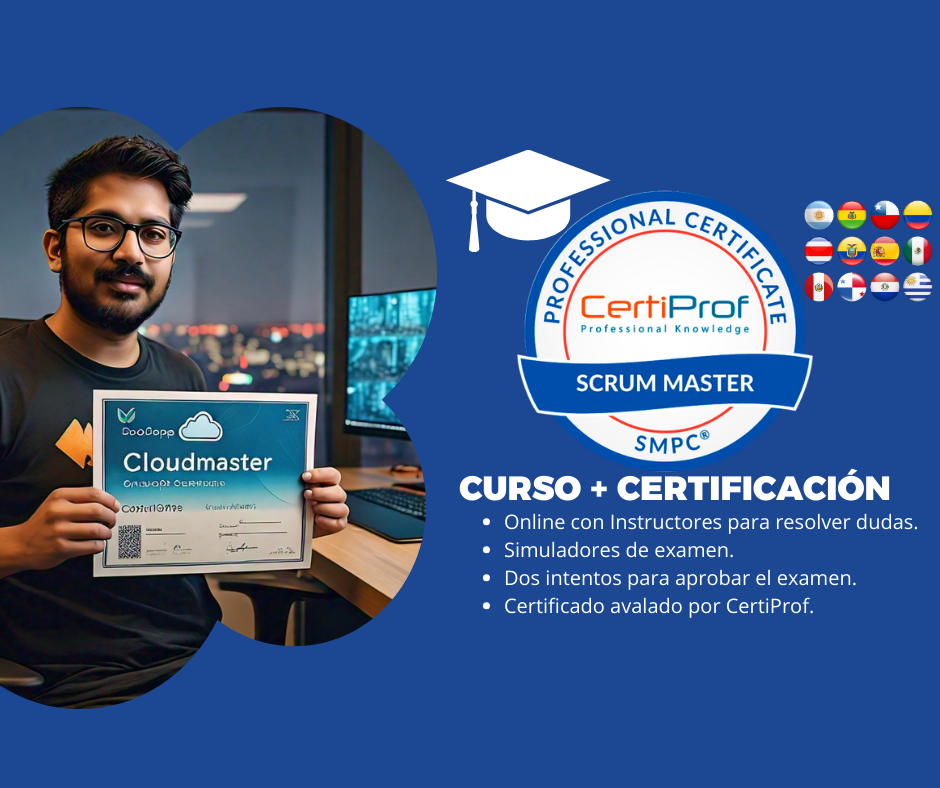 Curso de Scrum Master Professional   (Incluye examen de certificación) <br>150.000 CLP – USD 180