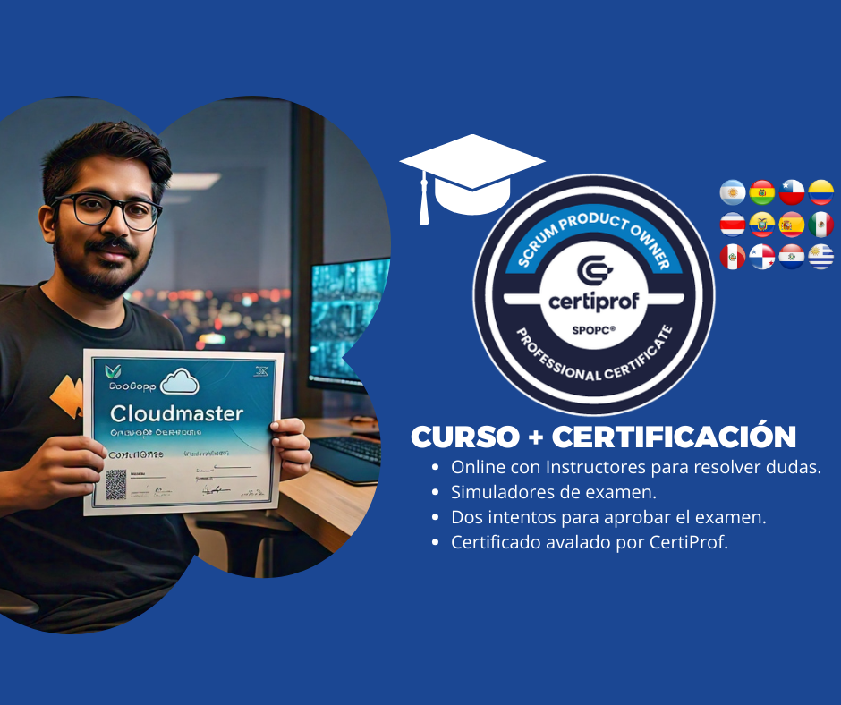 Curso de Scrum Product Owner (Incluye examen de certificación) <br>$150.000 CLP – USD 180<br>