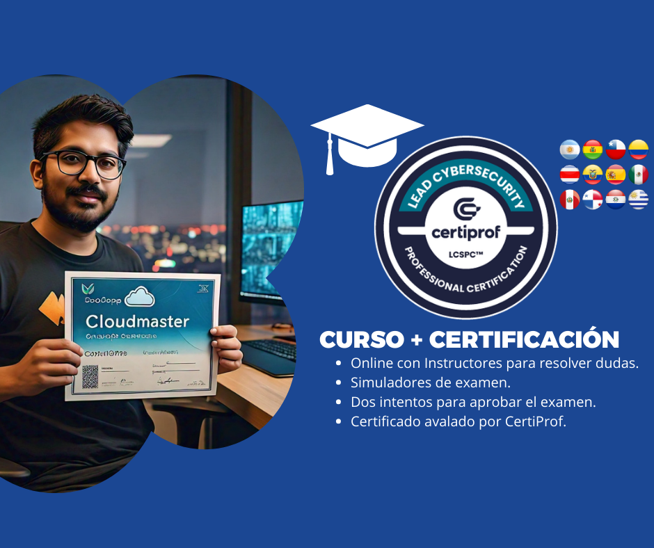 Curso de Lead Cybersecurity (Incluye examen de certificación) <br> $300.000 CLP