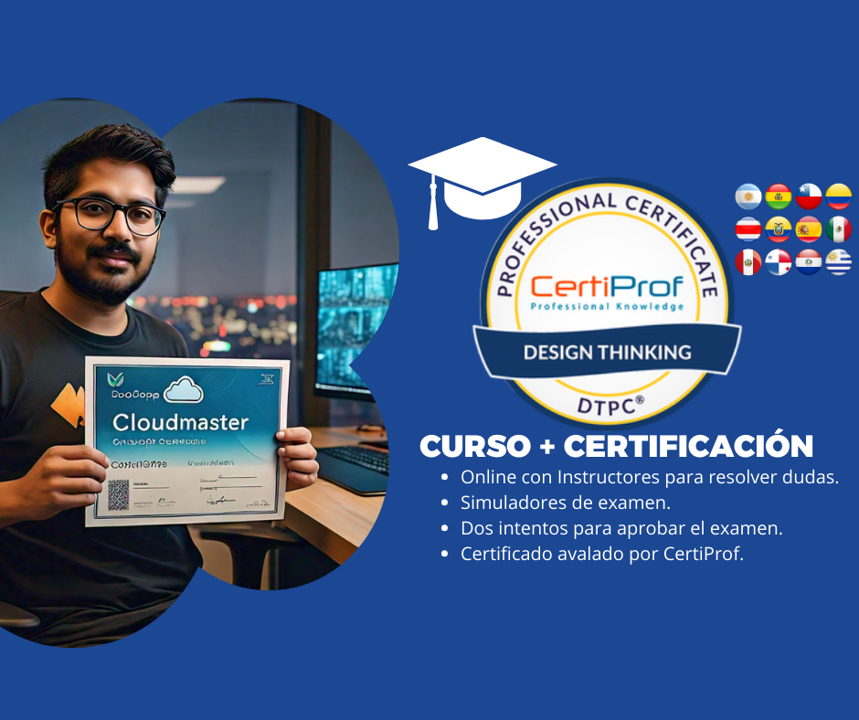 Curso de Design Thinking (Incluye examen de certificación) <br> $250.000 CLP – USD 280