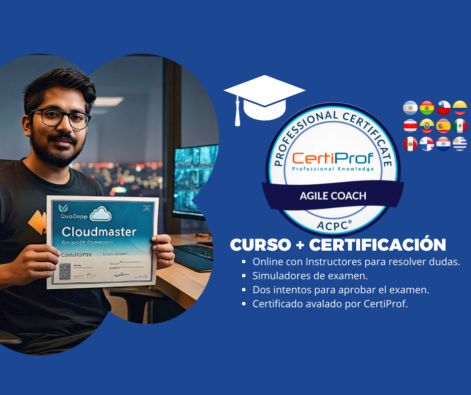 Curso de Agile Coach (Incluye examen de certificación)<br> $200.000 CLP